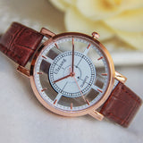 Fashion Women's Leather Quartz Wristwatch - Dazpy