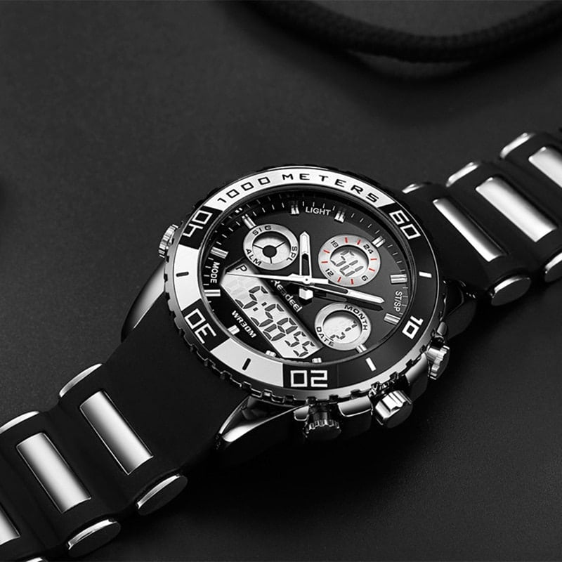 Men's Multifunctional Waterproof Watches with LED Display - Dazpy