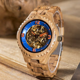 Logo Customized Wooden Mechanical Watch for Men - Dazpy