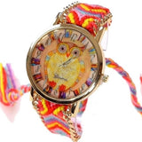 Ethnic Rainbow Watches With Owl Image - Dazpy