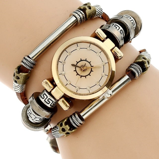 Women's Triple Bracelet Boho Watch - Dazpy