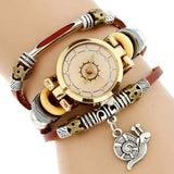 Women's Triple Bracelet Boho Watch - Dazpy