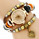 Women's Triple Bracelet Boho Watch - Dazpy