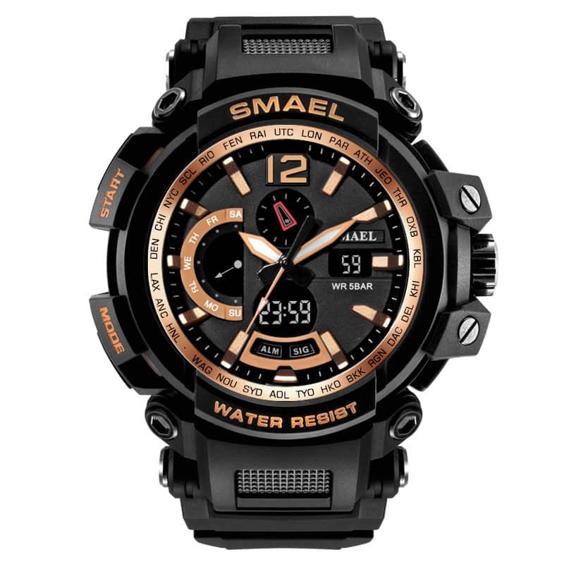 Military Waterproof Sports Watches With Dual Display for Men - Dazpy