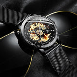 Men's Mesh Braided Skeleton Watch - Dazpy