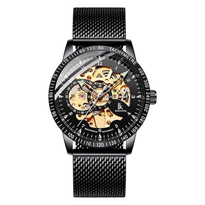 Men's Mesh Braided Skeleton Watch - Dazpy