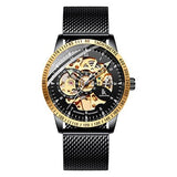 Men's Mesh Braided Skeleton Watch - Dazpy