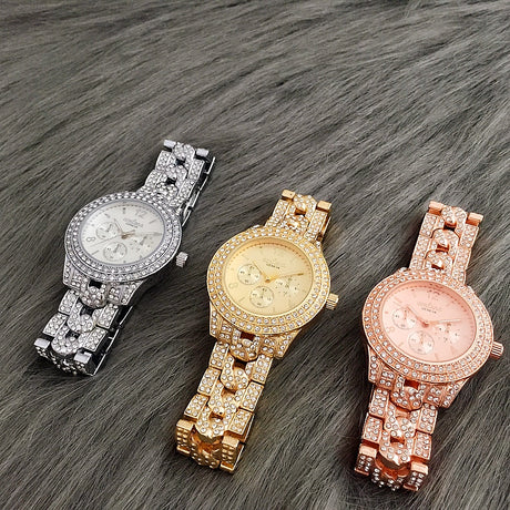 Luxury Rhinestone Quartz Watches for Women - Dazpy