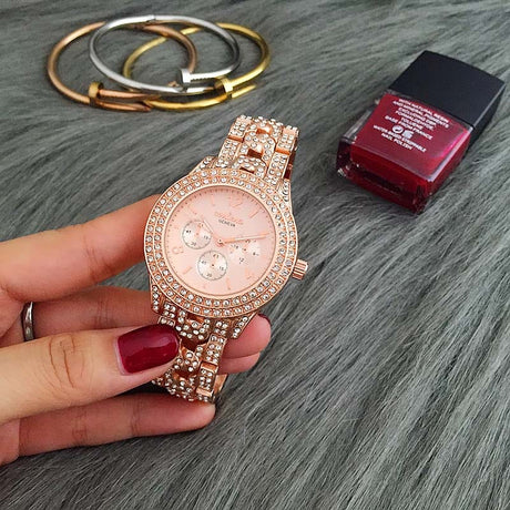 Luxury Rhinestone Quartz Watches for Women - Dazpy