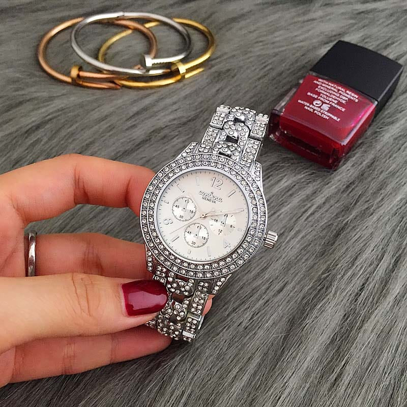 Luxury Rhinestone Quartz Watches for Women - Dazpy