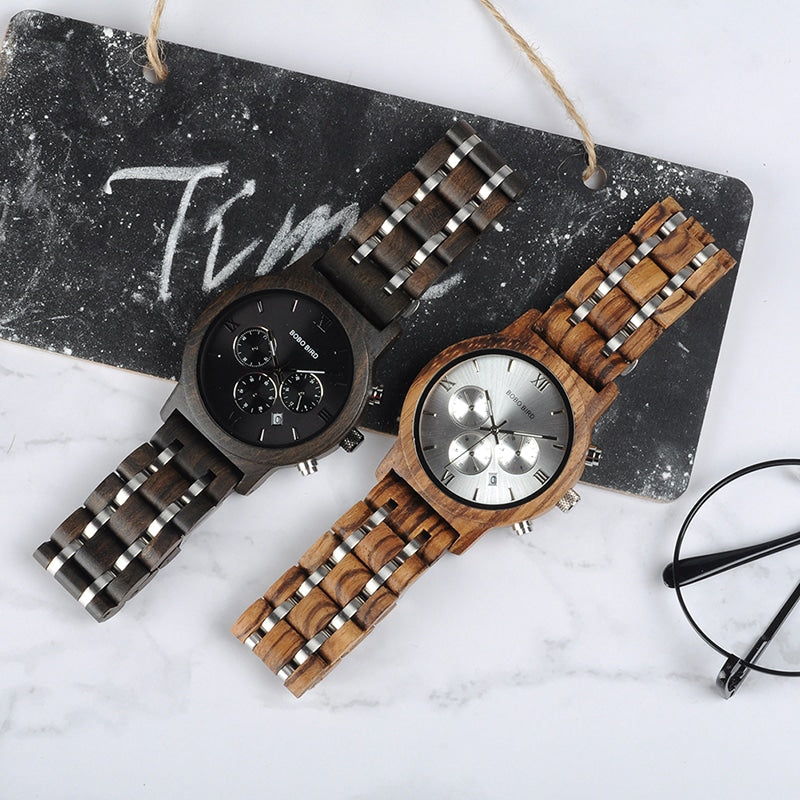 Men's Wooden Metal Design Watches - Dazpy