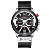 Men's Leather and Metal Strap Watches - Dazpy