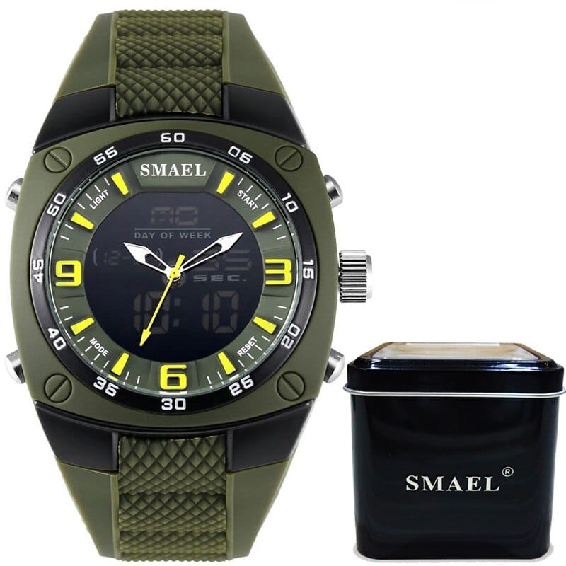 Men's Military Style Wide Bracelet Watches - Dazpy