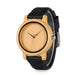 Round Bamboo Wood Watches With Leather Band - Dazpy