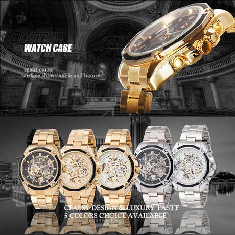 Business Men's Mechanical Automatic Skeleton Watches - Dazpy