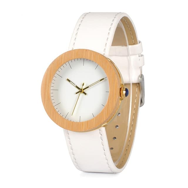 Elegant Quartz Wood Women's Watch - Dazpy