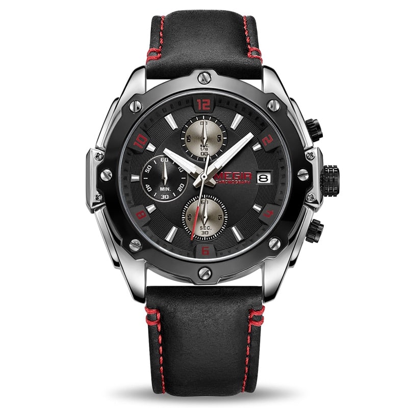 Casual Quartz Watches for Men with Leather Strap - Dazpy