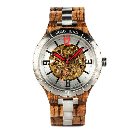 Men's Round Shaped Wooden Watch - Dazpy