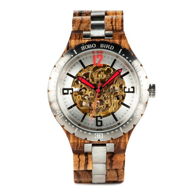 Men's Round Shaped Wooden Watch - Dazpy