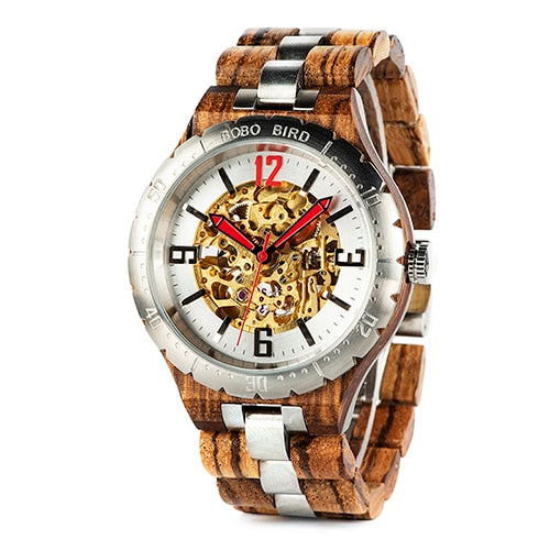 Men's Round Shaped Wooden Watch - Dazpy