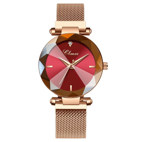 Women's Stylish Diamond Dial Watch - Dazpy