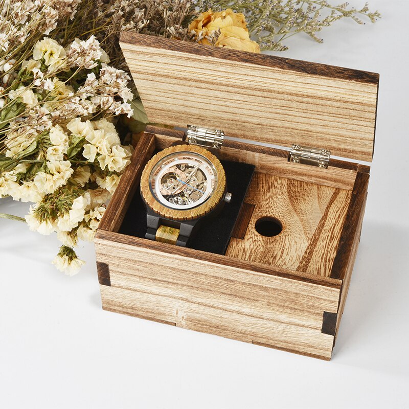 Men's Mechanical Wooden Watches - Dazpy