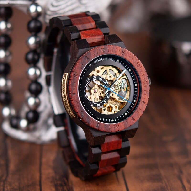 Men's Mechanical Wooden Watches - Dazpy