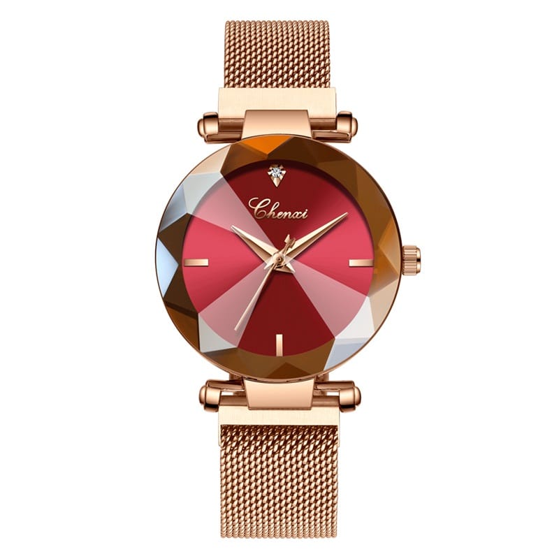 Women's Stylish Diamond Dial Watch - Dazpy