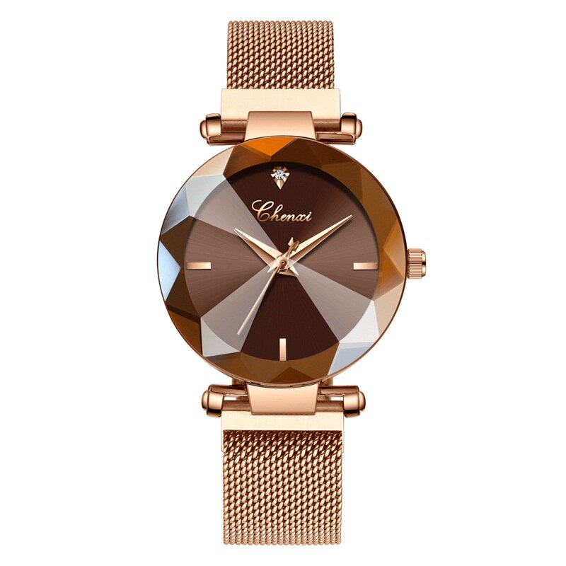 Women's Stylish Diamond Dial Watch - Dazpy