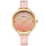 Women's Casual Leather Bracelet Watch - Dazpy