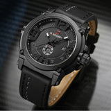 Luxury Sport Leather Strap Quartz Watch - Dazpy