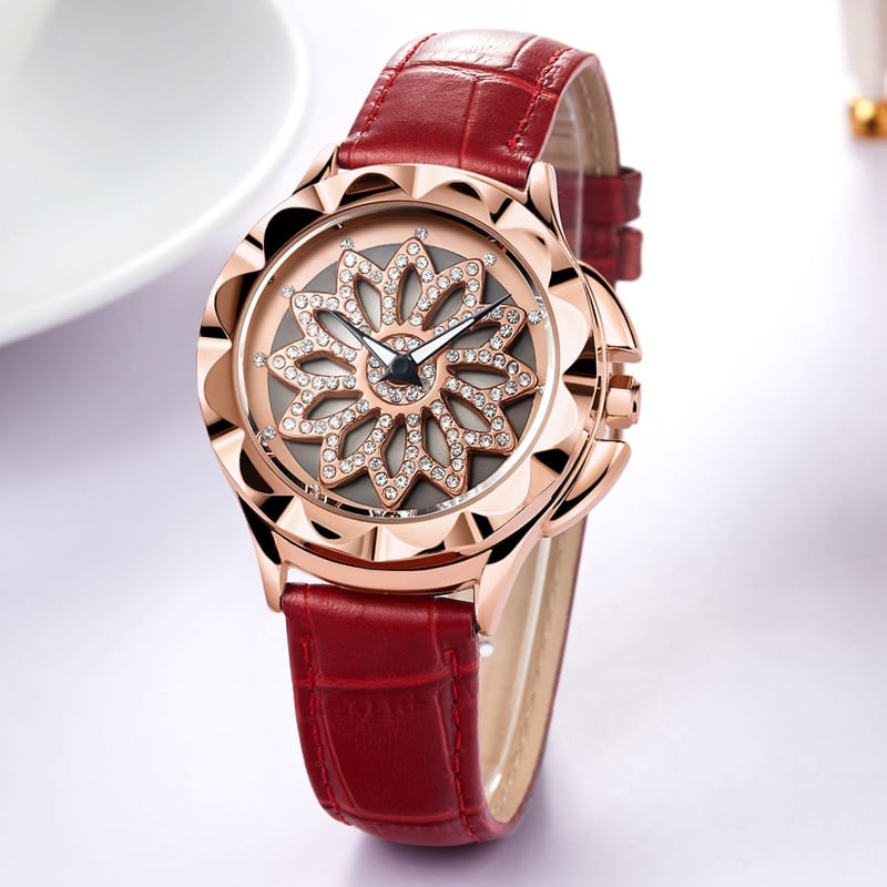 Women's Crystal Flower Watches - Dazpy