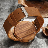 Geometric Printed Bamboo Wood Women's Watches - Dazpy