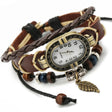 Women's Vintage Leather Bracelet Watch - Dazpy