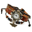 Women's Vintage Leather Bracelet Watch - Dazpy