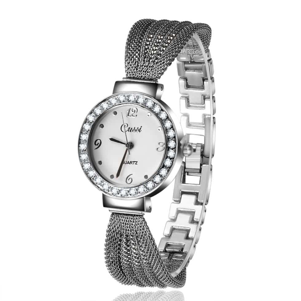 Women's Watches with Rhinestone Bracelet - Dazpy