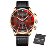 Men's Plaid Leather Strap Watches - Dazpy