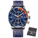 Men's Plaid Leather Strap Watches - Dazpy