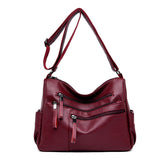 Casual soft leather diagonal bag - Dazpy