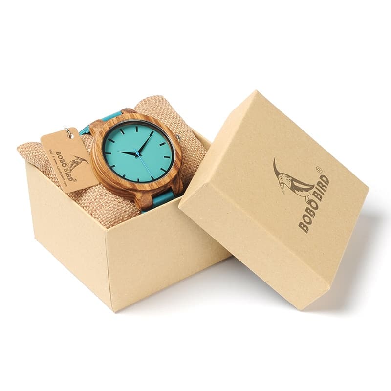 Men's Blue Leather Watch - Dazpy