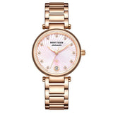 Women's Stainless Steel Diamond Automatic Wristwatch - Dazpy