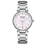 Women's Stainless Steel Diamond Automatic Wristwatch - Dazpy