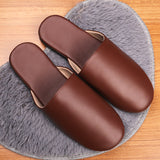 Home Leather Slippers Women's Baotou Home Soft Bottom - Dazpy