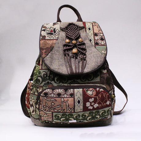 Backpack Accessories, Zipper Pocket, Retro Cloud Art Flowers, Other Fashion Handbags - Dazpy