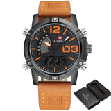 Men's Sport Style Wristwatch with Leather Band - Dazpy