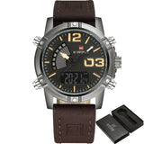 Men's Sport Style Wristwatch with Leather Band - Dazpy