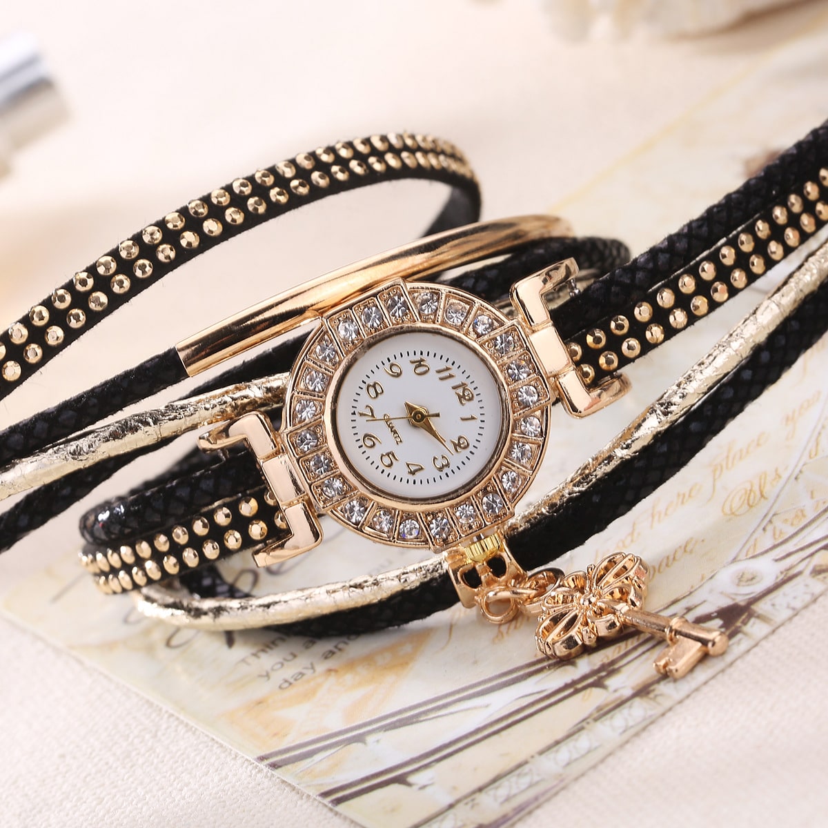 Women's Gold Weave Ribbon Watch - Dazpy