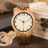 Men's Zebrawood Watch with Gift Box - Dazpy