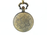 Vintage Bronze Flower Pocket Watch - Dazpy