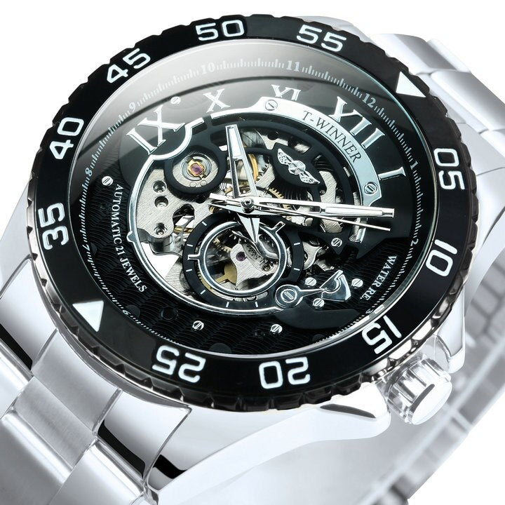 Classy Mechanical Watches for Men with Exposed Skeleton Dial - Dazpy